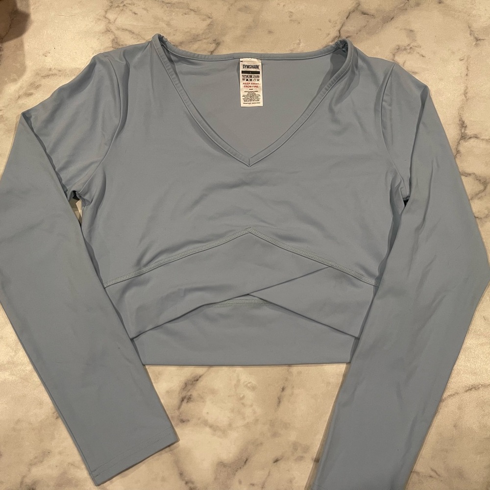 GYMSHARK CROSSOVER LONG SLEEVE CROP TOP